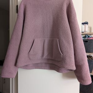 GAP Mauve Textured Fleece Pullover